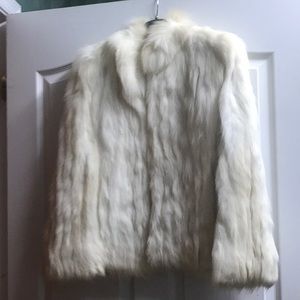 White fox fur jacket